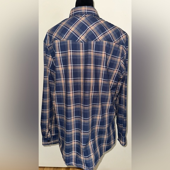 Converse Men’s Blue Multicolor Plaid Long Sleeve Button Down Shirt - Sz L - Picture 5 of 6